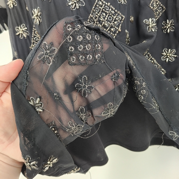 Zara | beaded blouson dress - Picture 8 of 10